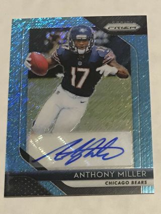 2018 Panini Prizm Fotl Anthony Miller Rc Rookie Auto Blue Shimmer /25 Ssp Bears