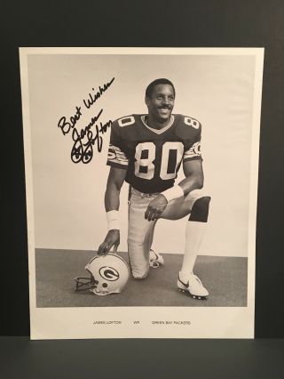 James Lofton With The Nfl Green Bay Packers Signed 8x10 Photo