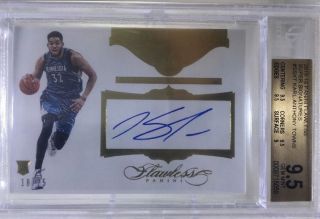 Karl - Anthony Towns Bgs 9.  5/10 2016 Panini Flawless Rc Oc Auto /25 Timberwolves