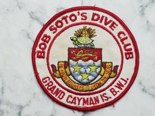 Vintage Bob Soto Dive Club Grand Cayman Islands Diving 4 " Patch