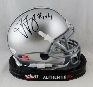 Ted Ginn Jr Autographed Ohio State Schutt Mini Helmet - Jsa W Auth Black