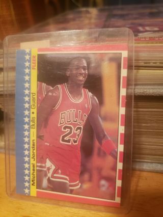 1987 - 1988 Fleer Stickers Michael Jordan Chicago Bulls 2 Basketball Card