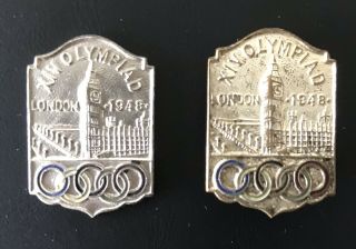 Uk 2x London 1948 Xiv Olympiad Summer Olympics Participants Pins