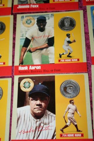 HOF Legends Of Baseball 500 HR Club.  999 Silver Coin Proof & Card Full Set w/COA 6