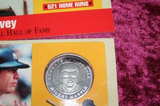 HOF Legends Of Baseball 500 HR Club.  999 Silver Coin Proof & Card Full Set w/COA 7