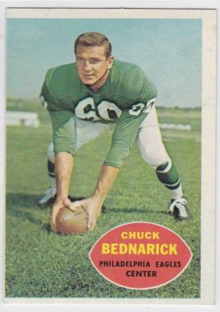 1960 Topps Football Chuck Bednarick 87 Eagles Nrmt 61398
