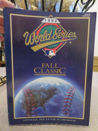 1992 Major League Baseball World Series Program (braves Vs.  Blue Jays)