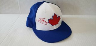 Chavez Young Toronto Blue Jays Game Issued Autograph Mlb Hat Top Prospect