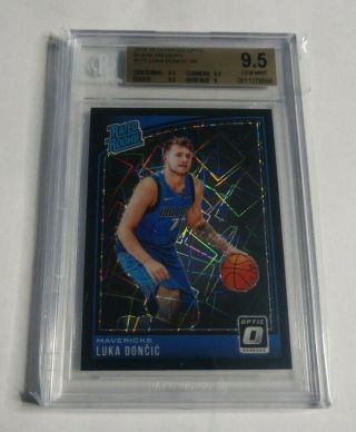 Luka Doncic - 2018/19 Donruss Optic - Rated Rookie - Black Velocity /39 Bgs 9.  5