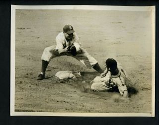 Red Barkley & Lou Klein 1943 Type 1 Press Photo Brooklyn Dodgers Cardinals