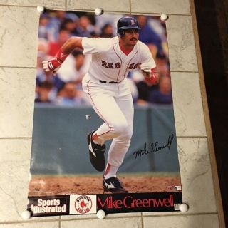 Sports Illustrated Mike Greenwell Poster 23x35 Boston Red Sox Mlb Baseball Star.