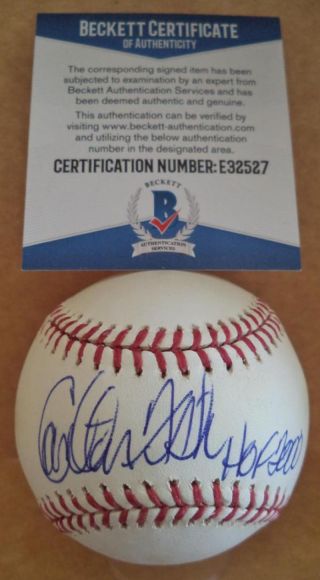 Carlton Fisk Hof 2000 White Sox/red Sox Signed Auto M.  L.  Baseball Beckett E32527
