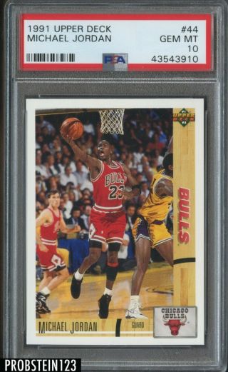 1991 - 92 Upper Deck 44 Michael Jordan Chicago Bulls Hof Psa 10 Gem