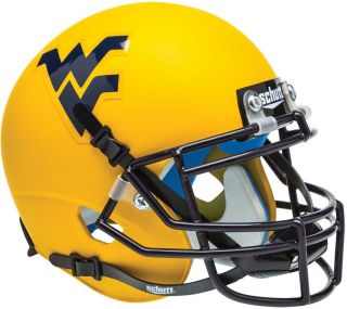 West Virginia Mountaineers Schutt Yellow Mini Football Helmet