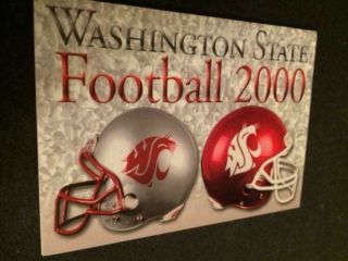 2000 Washington State Cougars College Football Pocket Schedule Gte Version