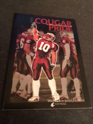 2001 Washington State Cougars College Football Pocket Schedule