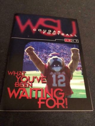 1999 Washington State Cougars College Football Pocket Schedule Nw Dodge Version