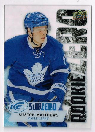 2016 - 17 Upper Deck Ice Sub Zero Sz61 Auston Matthews Toronto Maple Leafs