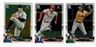2018 Bowman Draft Chrome Refractor 1 - 200 Singles: You Pick & Complete Your Set