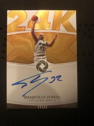 2018 - 19 Shaquille O’neal 24k Gold On Card Auto 5/79 Ssp Magic