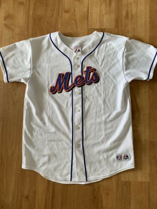 Vintage Majestic York Mets Mlb Baseball Jersey Youth Xl Stiched