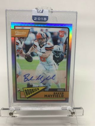Baker Mayfield 2018 Panini Honors Classics Rc Rookie Auto Prizm 34/49 Sp Browns