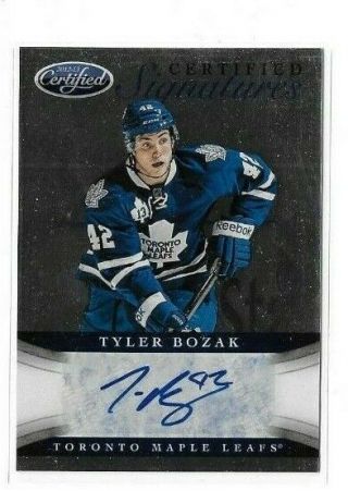2012 - 13 12/13 Certified Signatures Auto Tyler Bozak Toronto Maple Leafs