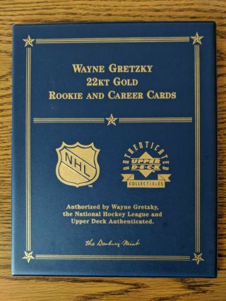 Wayne Gretzky 22kt Gold Rookie & Career Cards Uda Danbury