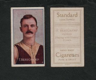 T201] 1908 Sniders & Abrahams Australian Footballers Card T Beauchamp Fitzroy