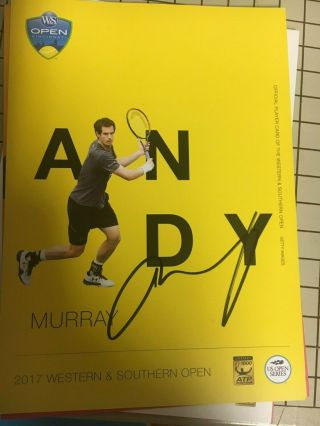 2017 Western & Southern Exclusive Tennis Card Autograph Andy Murray