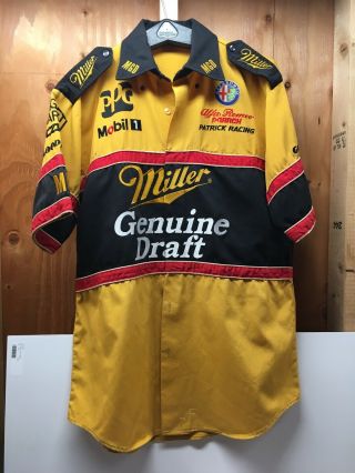 Authentic 1990 Patrick Racing Miller Draft Alfa Romeo Pit Crew Shirt L