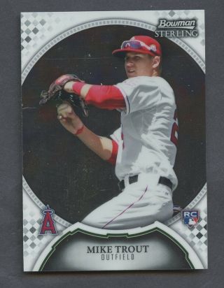 2012 Bowman Sterling 22 Mike Trout Angels Rc Rookie Sp