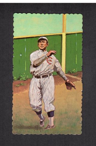 43 Joe Tinker,  Cubs | Rgi/ron Lewis Deckle Hall Of Fame Art Card Vg/ex