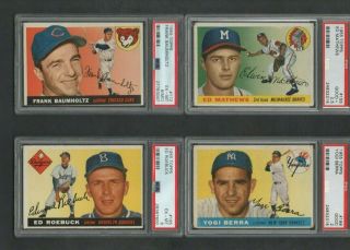 Yogi Berra 1955 Topps Baseball Card 198 - Graded Psa 2 Good - One Card