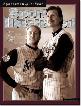 December 17,  2001 Randy Johnson Curt Schilling Az Diamondback Sports Illustrated