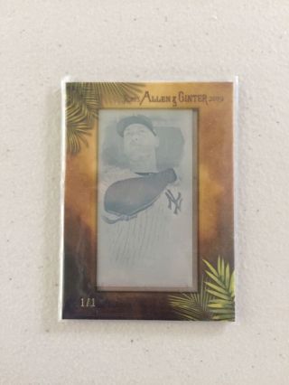 Aaron Judge 2019 Allen And Ginter Cyan Printing Plate 1 Of 1