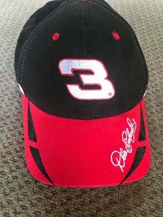 Vintage 3 NASCAR Winners Circle The Man Dale Earnhardt Sr black red velcro Hat 2