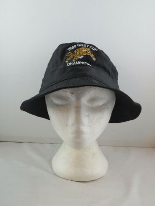 Hamilton Tiger - Cats Bucket Hat (vtg) - 1999 Grey Cup Champions - Adult One Size