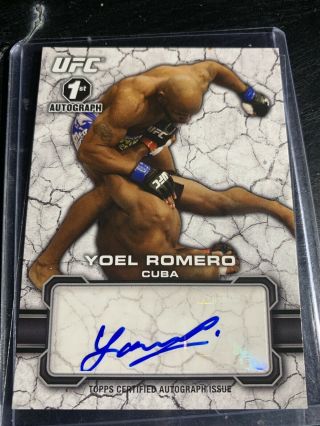 Yoel Romero 1st Auto 2013 Topps Ufc Bloodlines Mma First Autograph Rc