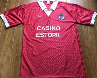 Vintage 1990’s Benfica Slb Jersey Shirt Camiseta Soccer Football Portugal 