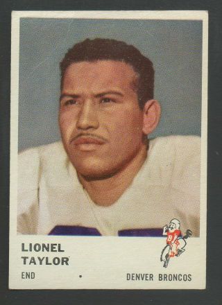 1961 Fleer Football Card 147 Lionel Taylor - Denver Broncos