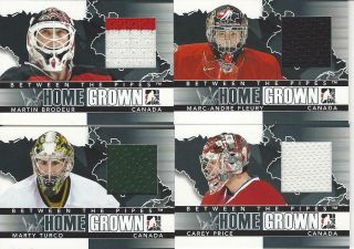 2009 - 10 In The Game Between The Pipes Martin Brodeur Home Grown Jersey /60