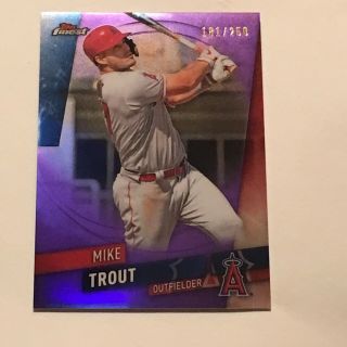 2019 Topps Finest Mike Trout Purple Refractor 181/250