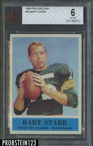 1964 Philadelphia Football 79 Bart Starr Green Bay Packers Packers Hof Bvg 6