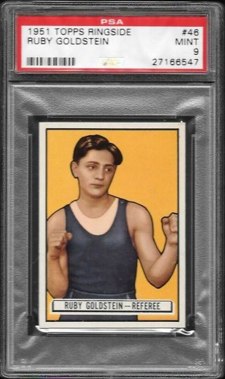1951 Topps Ringside Boxing 46 Ruby Goldstein Psa 9 Registry Set Break