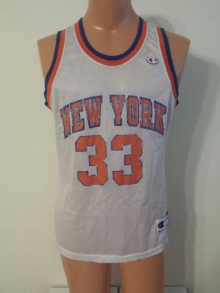Patrick Ewing York Knicks Champion Size 40 Home Jersey Vintage Nba