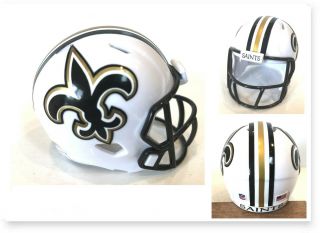 Custom Nfl Orleans Saints 2 " Concept Pocket Pro Football Helmet