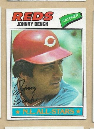 1977 Topps Bb 70 Johnny Bench/reds Ex/mt