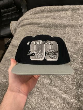 Vintage Ajd Wayne Gretzky Los Angeles Kings Snapback Hat Great One Nhl 1990s Cap