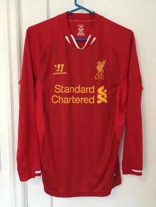 2013 2014 Liverpool Fc Soccer Jersey Football Shirt Warrior Medium Epl L/s